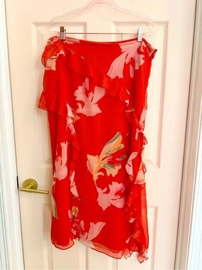 Red orange future collective skirt